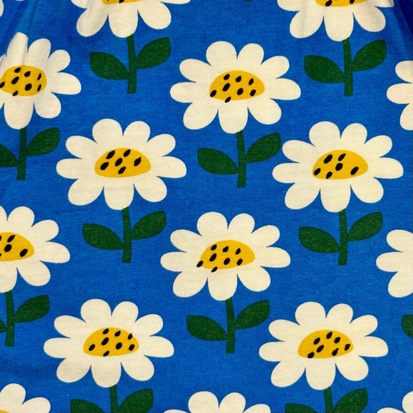 Hanna Andersson Mixie Playdress Girls 5 110 cm Equator Blue Stripes Daisies Fall - Picture 3 of 5